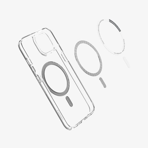 ACS03210 - iPhone 13 Pro Max Case Ultra Hybrid Mag Safe Compatible in white showing the back